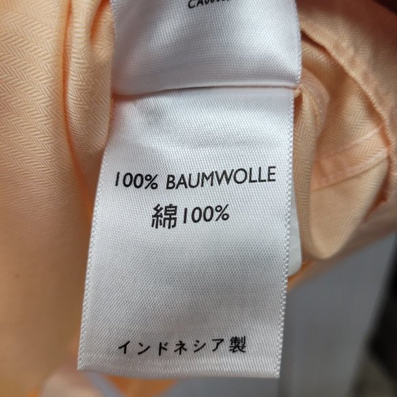 Eddie Bauer Button Down Shirt Men XL Peach Wrinkle & Stain Resistant 100% Cotton - Picture 8 of 13